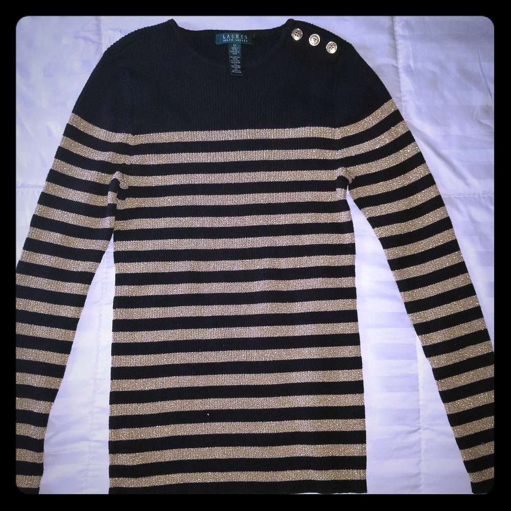 Black and gold Ralph Lauren sweater